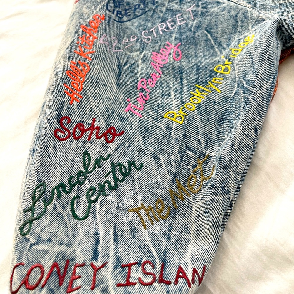 Tony Alamo New York Hand-Painted Rhinestone Denim Jacket – Size XL - Picture 11 of 14